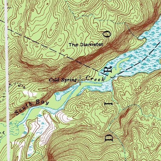 Topographic Map of Cold Spring, NY