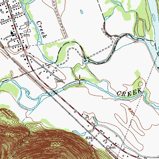 Topographic Map of Coldbrook Creek, NY