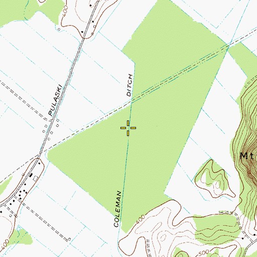 Topographic Map of Coleman Ditch, NY
