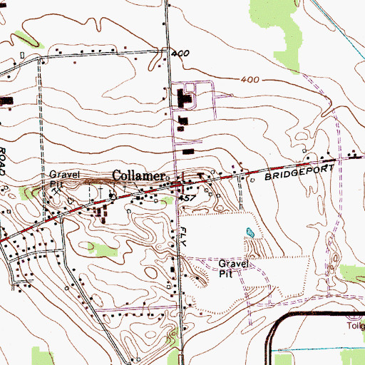 Topographic Map of Collamer, NY