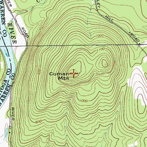 Topographic Map of Coman Mountain, NY