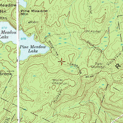 Topographic Map of Conklins Crossing, NY