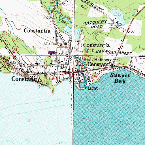 Topographic Map of Constantia, NY