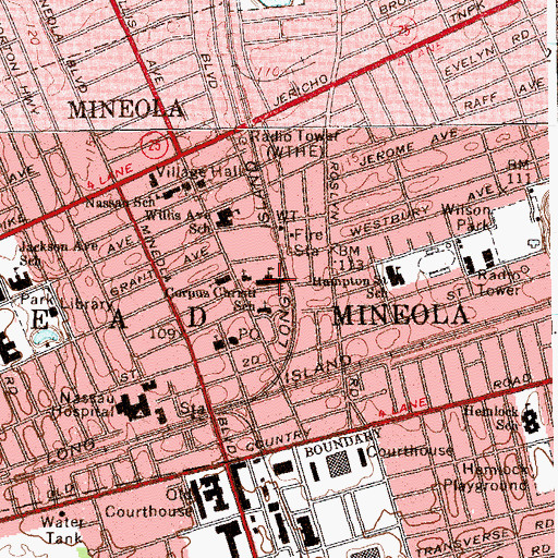 Topographic Map of Corpus Christi School, NY
