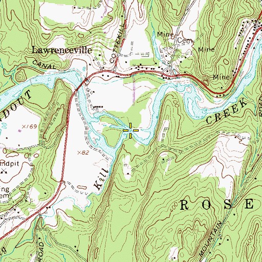 Topographic Map of Coxing Kill, NY
