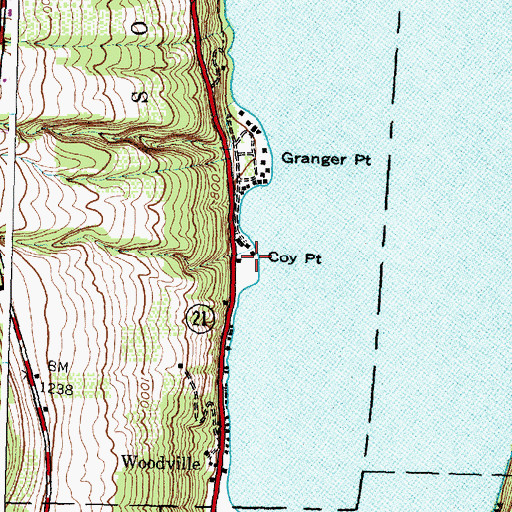 Topographic Map of Coy Point, NY