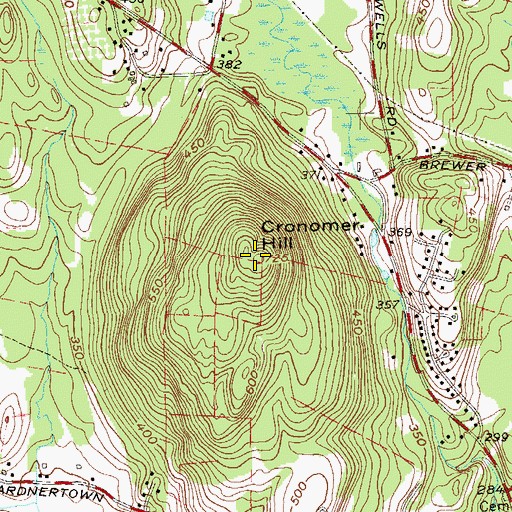 Topographic Map of Cronomer Hill, NY
