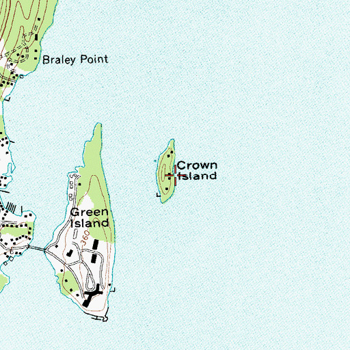 Topographic Map of Crown Island, NY