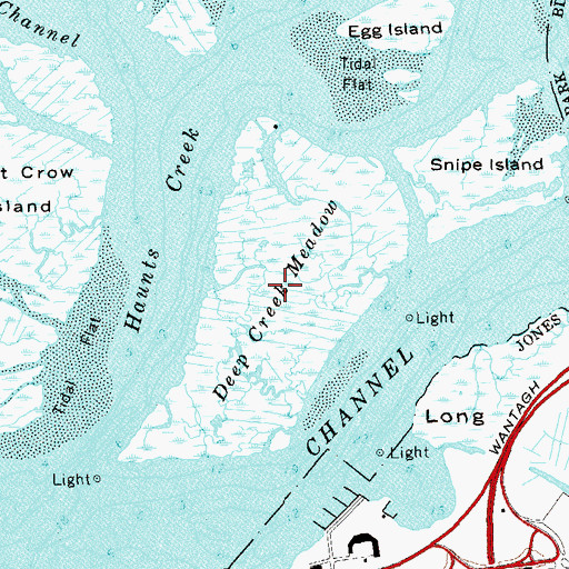 Topographic Map of Deep Creek Meadow, NY