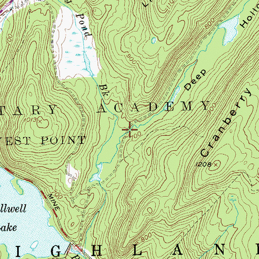 Topographic Map of Deep Hollow, NY