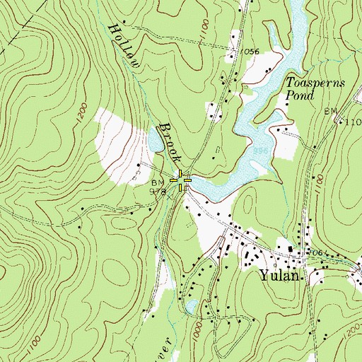 Topographic Map of Deep Hollow Brook, NY