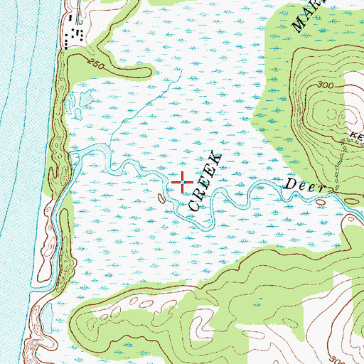 Topographic Map of Deer Creek Marsh, NY