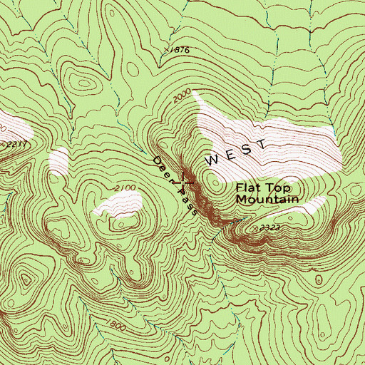 Topographic Map of Deer Pass, NY