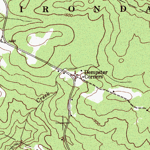 Topographic Map of Dempster Corners, NY