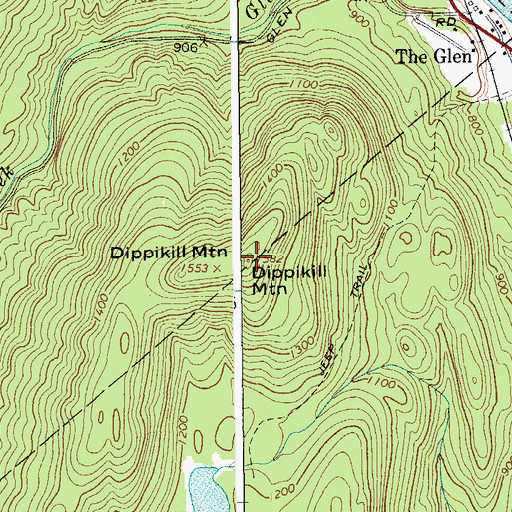 Topographic Map of Dippikill Mountain, NY