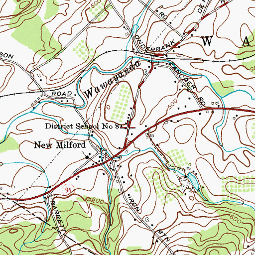 Topographic Map of District School Number 8, NY