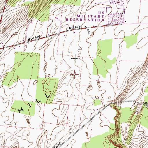 Topographic Map of Dry Hill, NY