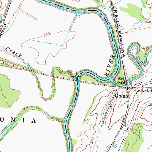 Topographic Map of Dugan Creek, NY