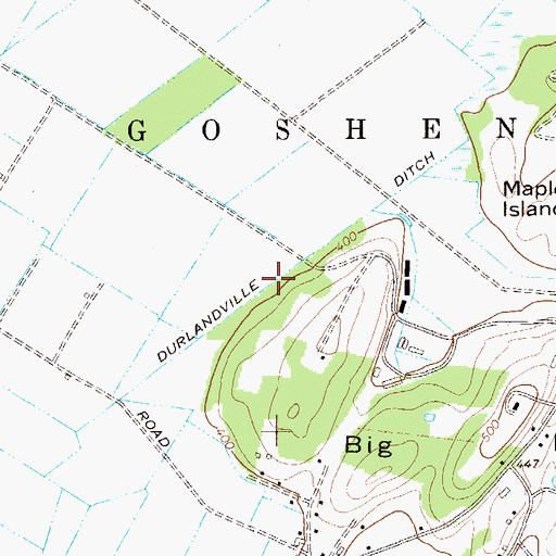 Topographic Map of Durlandville Ditch, NY