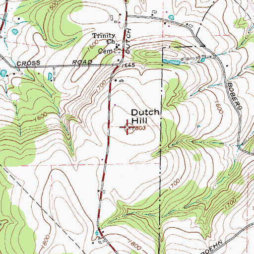 Topographic Map of Dutch Hill, NY