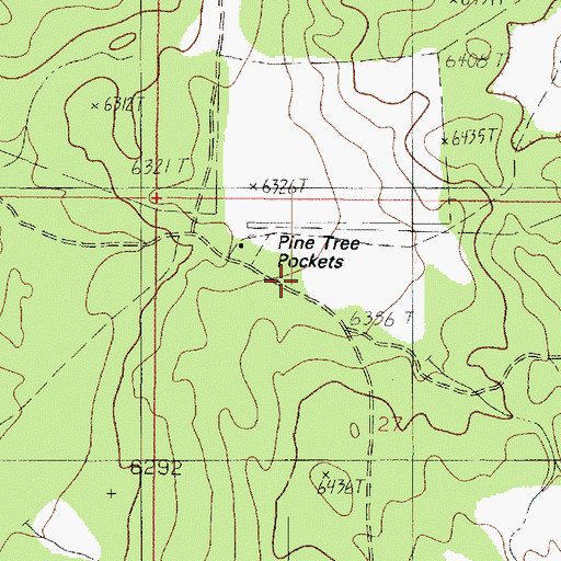 Topographic Map of Pine Tree Pockets, AZ