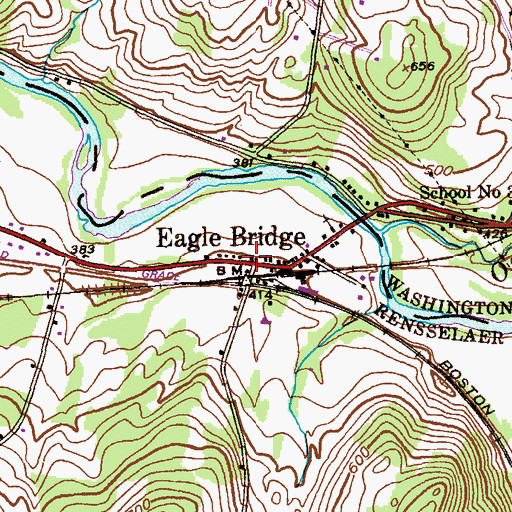 Topographic Map of Eagle Bridge, NY