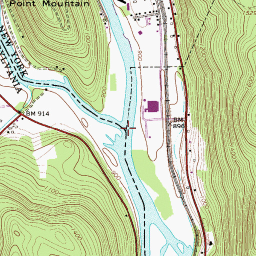 Topographic Map of East Branch Delaware River, NY