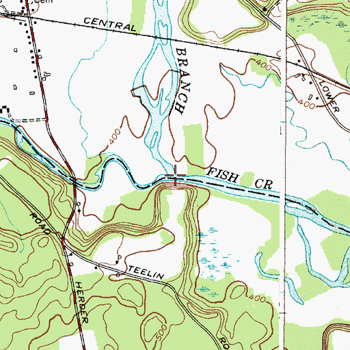Topographic Map of East Branch Fish Creek, NY