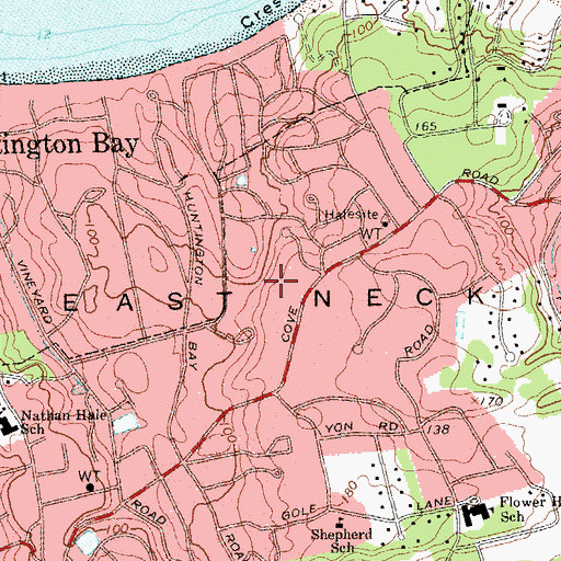 Topographic Map of East Neck, NY