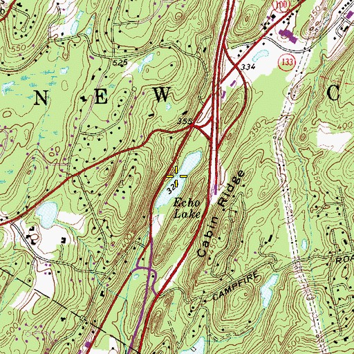 Topographic Map of Echo Lake, NY