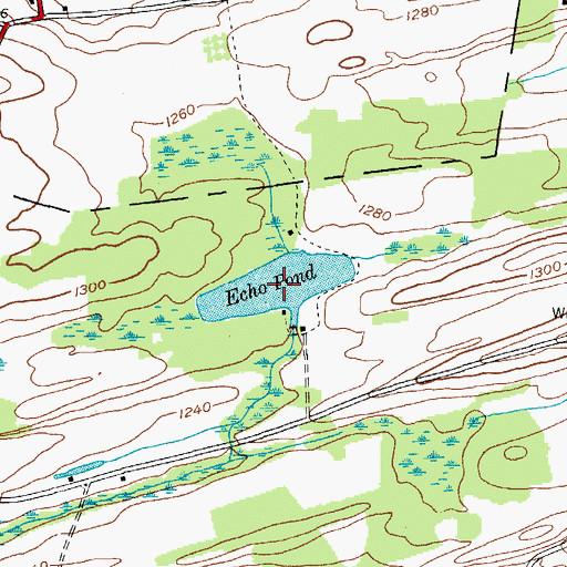 Topographic Map of Echo Pond, NY