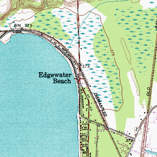 Topographic Map of Edgewater Beach, NY