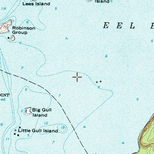 Topographic Map of Eel Bay, NY