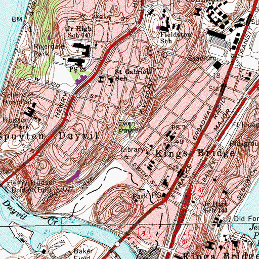 Topographic Map of Ewen Park, NY