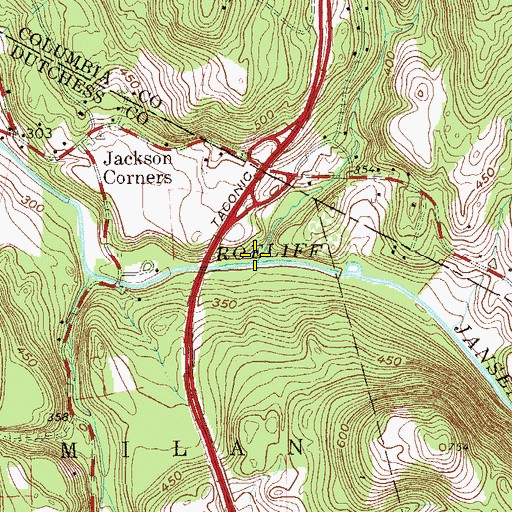 Topographic Map of Fall Kill, NY