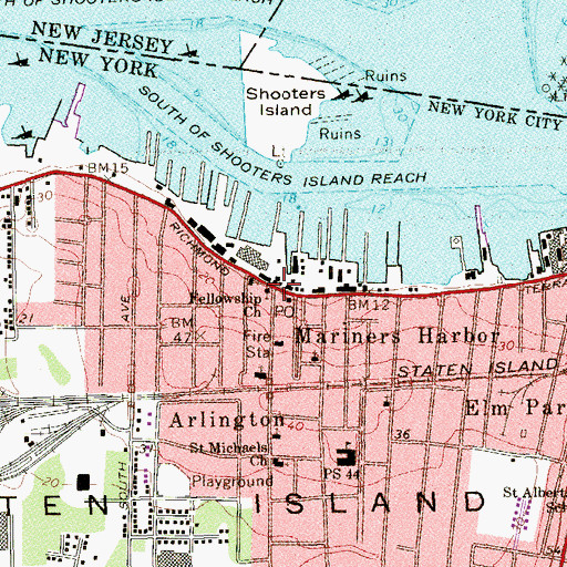 Topographic Map of Fellowship Baptist Church, NY