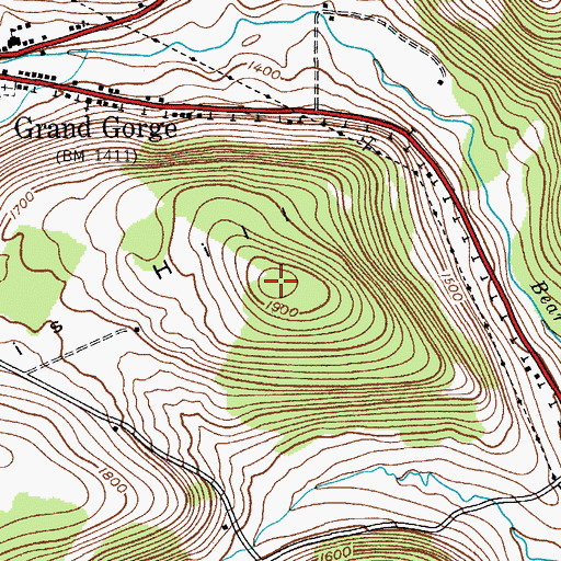 Topographic Map of Ferris Hill, NY