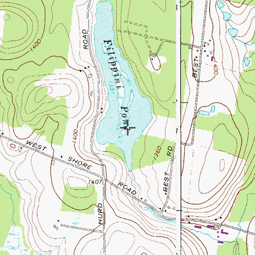 Topographic Map of Filippini Pond, NY