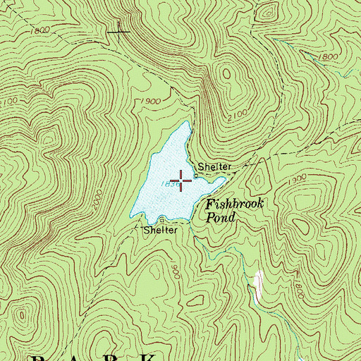 Topographic Map of Fishbrook Pond, NY