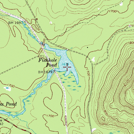 Topographic Map of Fishhole Pond, NY