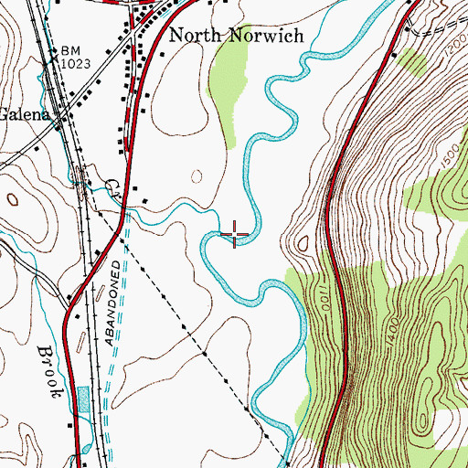 Topographic Map of Fly Creek, NY