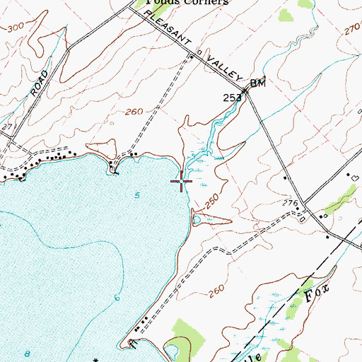 Topographic Map of Fox Creek, NY