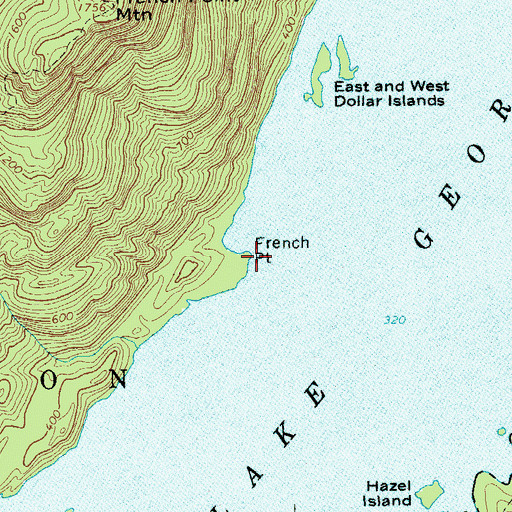Topographic Map of French Point, NY