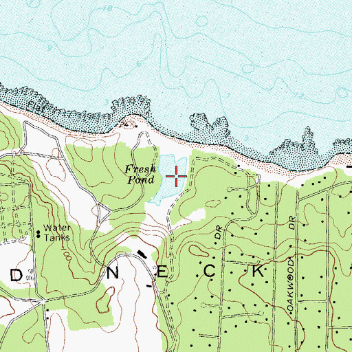 Topographic Map of Fresh Pond, NY