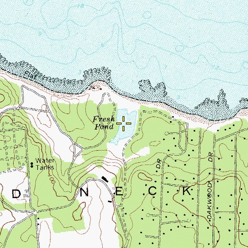 Topographic Map of Fresh Pond, NY