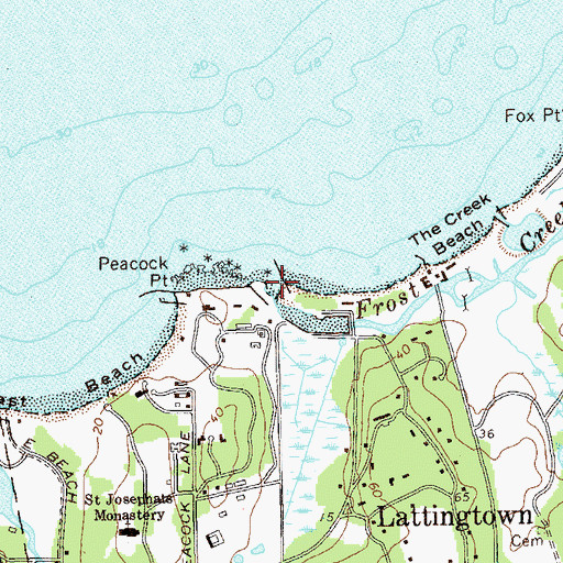 Topographic Map of Frost Creek, NY