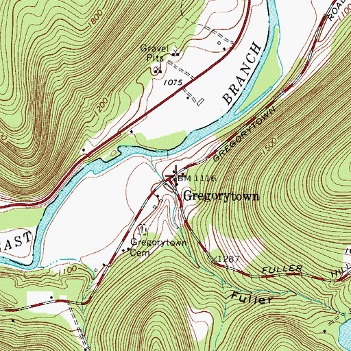 Topographic Map of Fuller Hollow, NY