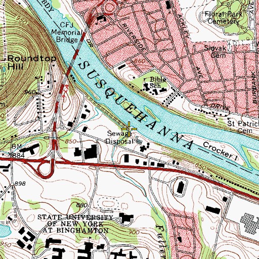 Topographic Map of Fuller Hollow Creek, NY