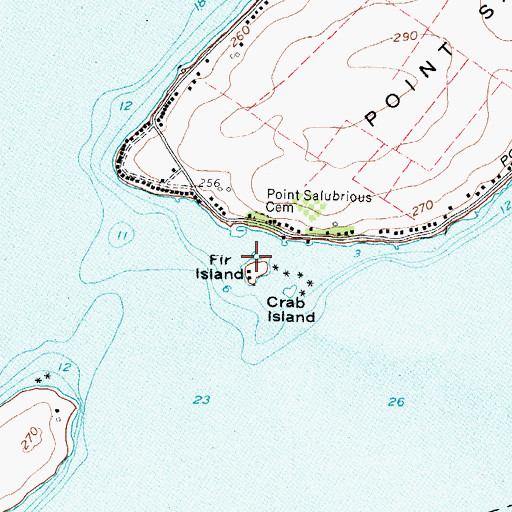 Topographic Map of Croyle Island, NY