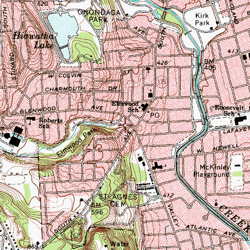 Topographic Map of Furnace Brook, NY